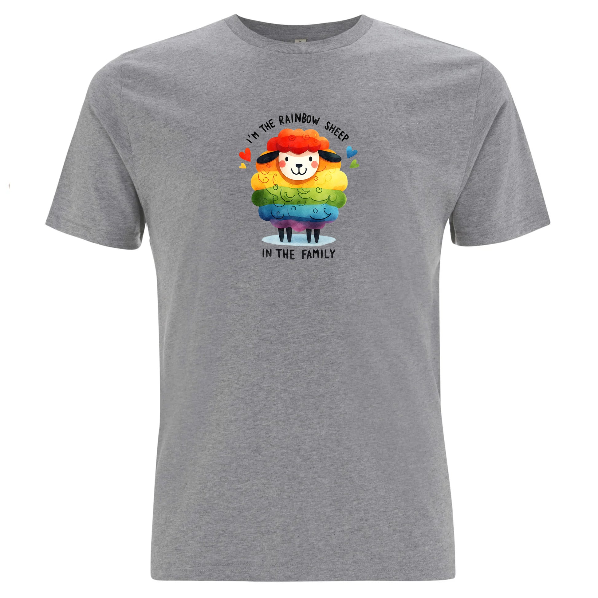 I’m the Rainbow Sheep in the Family – T-shirt (Unisex)-Lovely Text