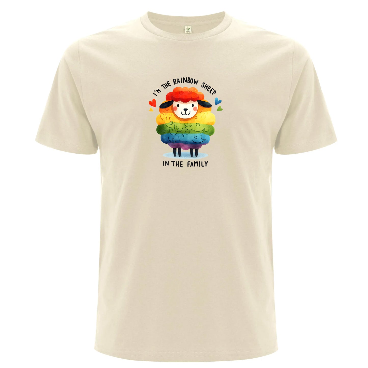 I’m the Rainbow Sheep in the Family – T-shirt (Unisex)-Lovely Text