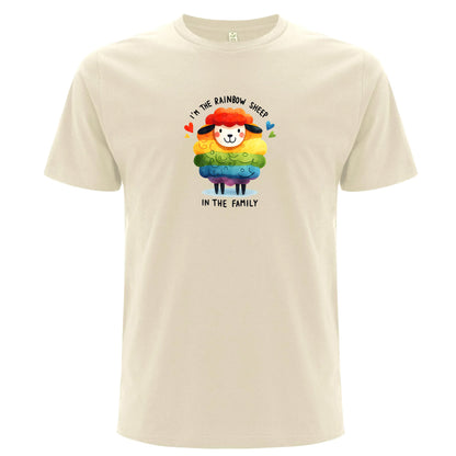 I’m the Rainbow Sheep in the Family – T-shirt (Unisex)-Lovely Text