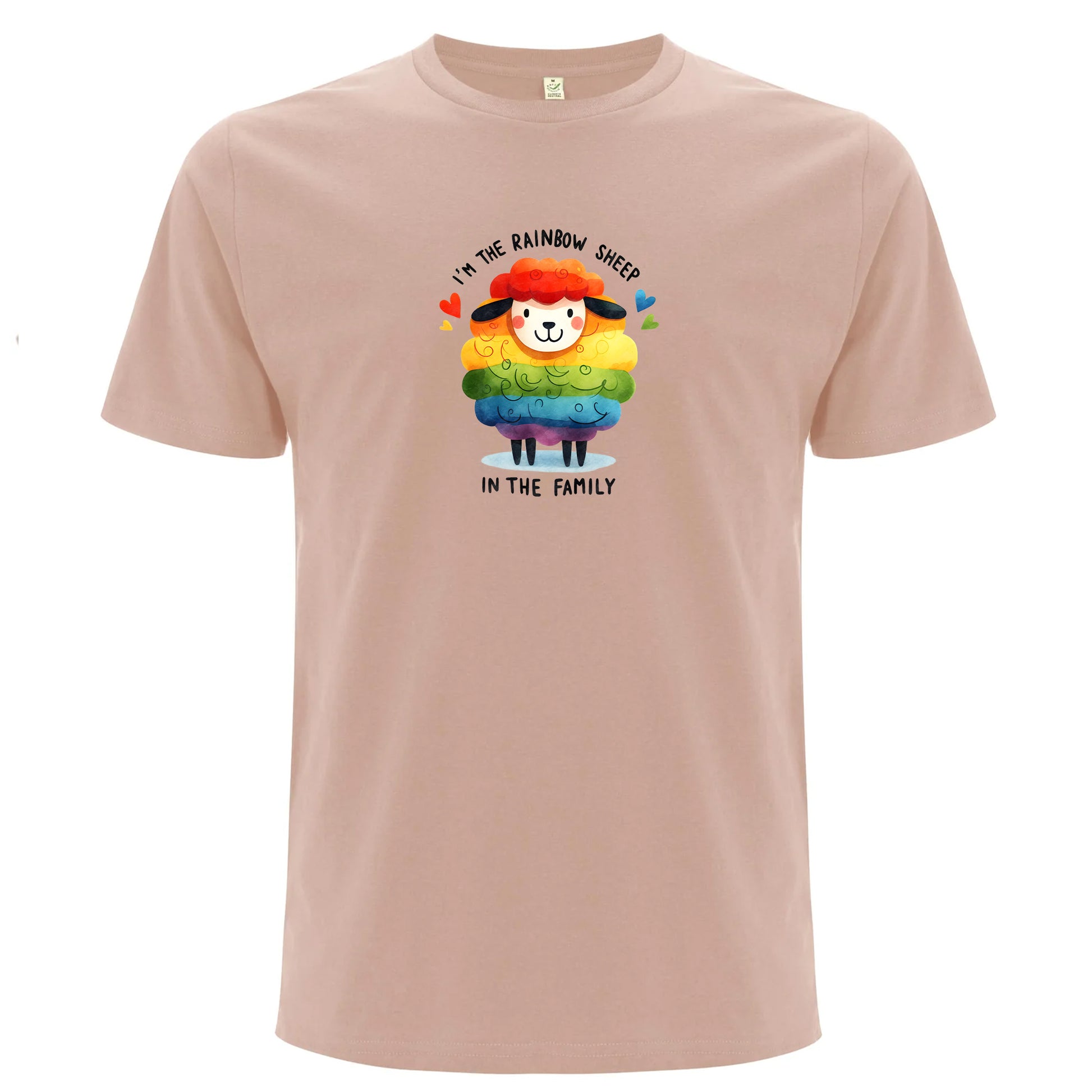 I’m the Rainbow Sheep in the Family – T-shirt (Unisex)-Lovely Text