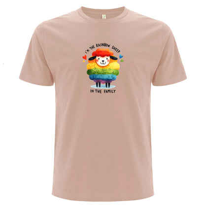 I’m the Rainbow Sheep in the Family – T-shirt (Unisex)-Lovely Text