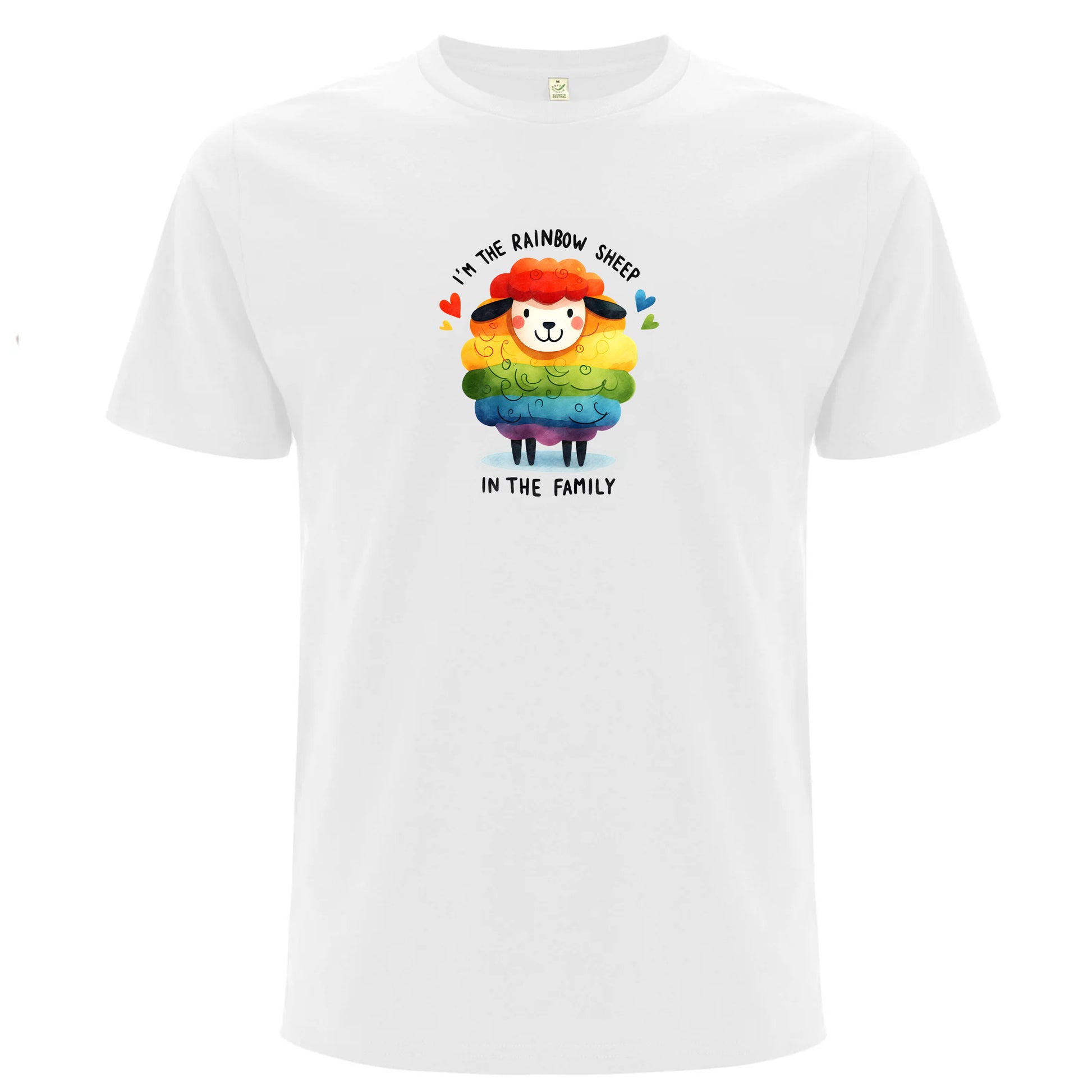 I’m the Rainbow Sheep in the Family – T-shirt (Unisex)-Lovely Text