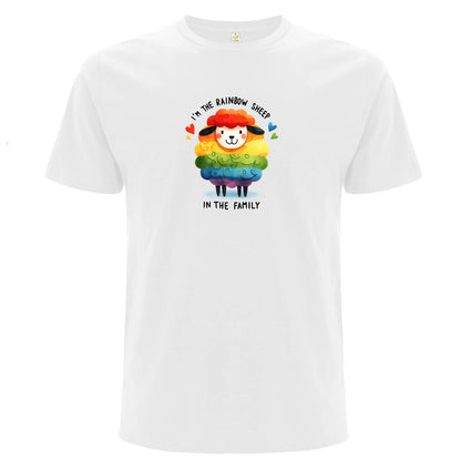 I’m the Rainbow Sheep in the Family – T-shirt (Unisex)-Lovely Text