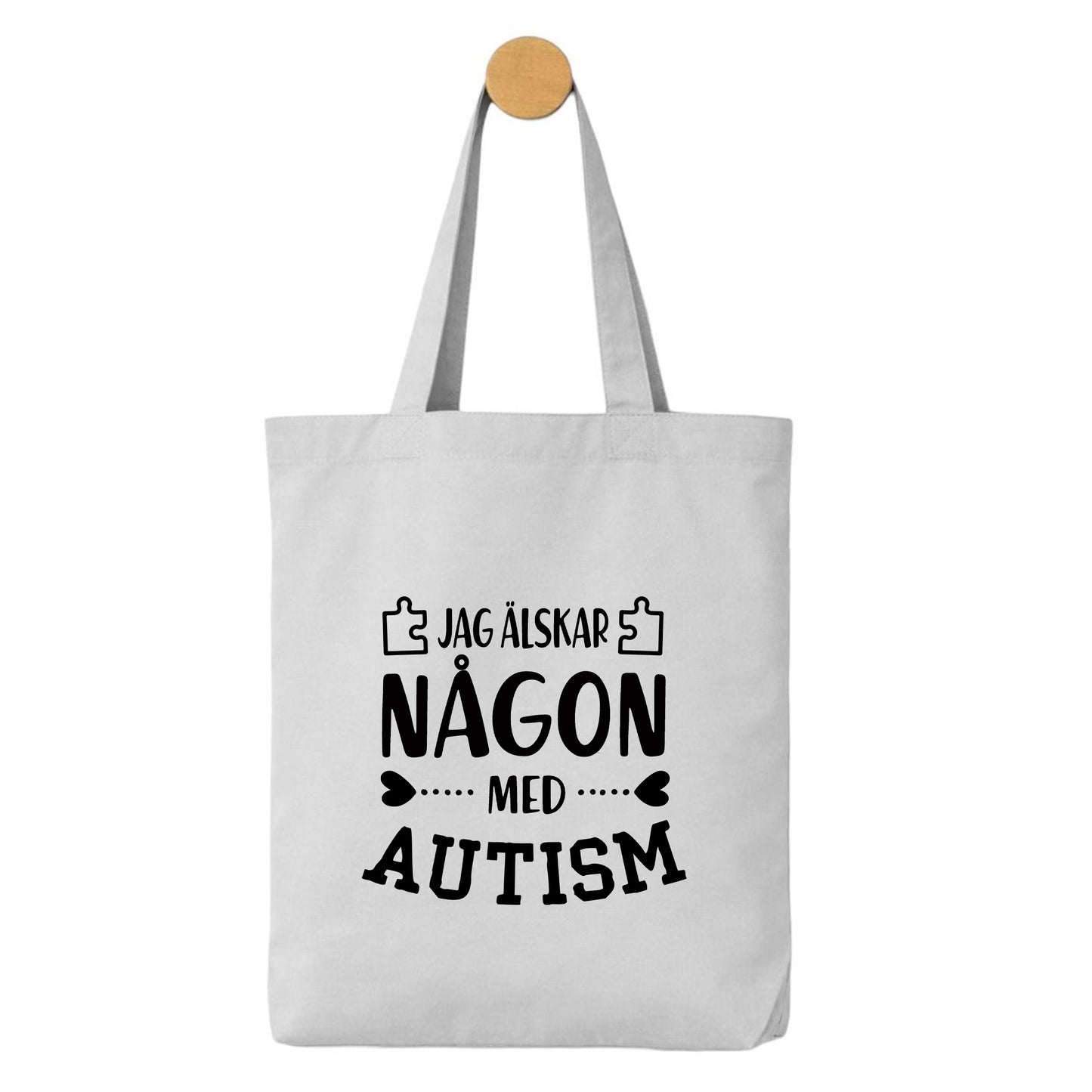 Jag älskar någon med Autism - Tygpåse  💙 Kärlek & acceptans – bär ditt stöd med stolthet!