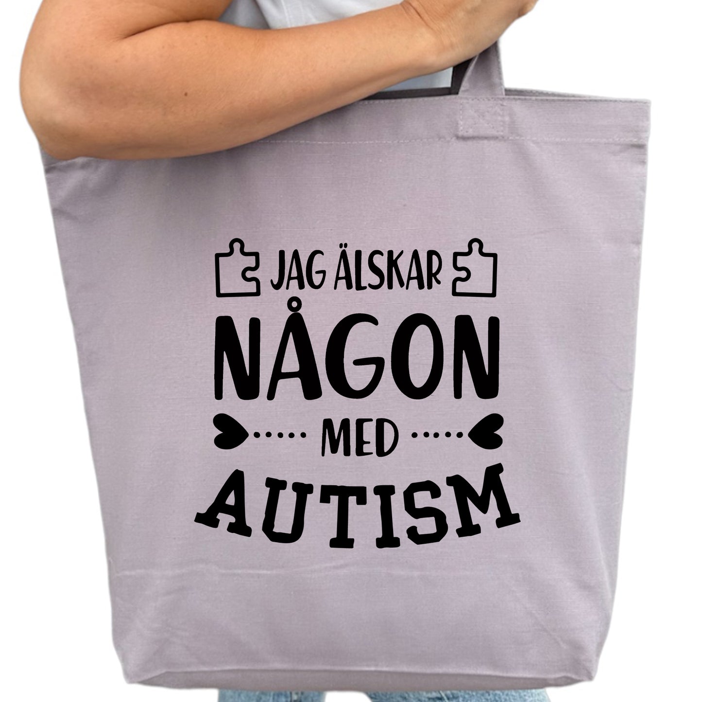 Jag älskar någon med Autism - Tygpåse  💙 Kärlek & acceptans – bär ditt stöd med stolthet!