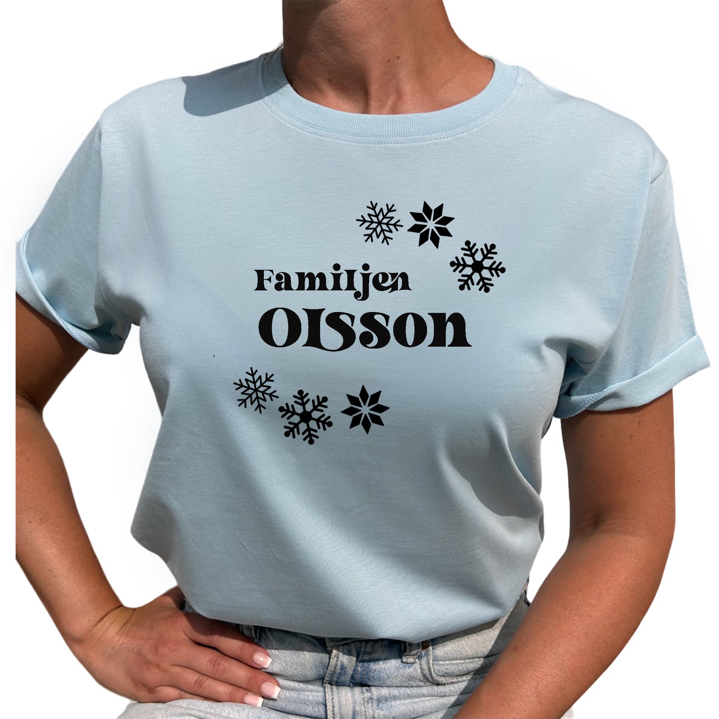 Familjen "Efternamn" Jul T-shirt