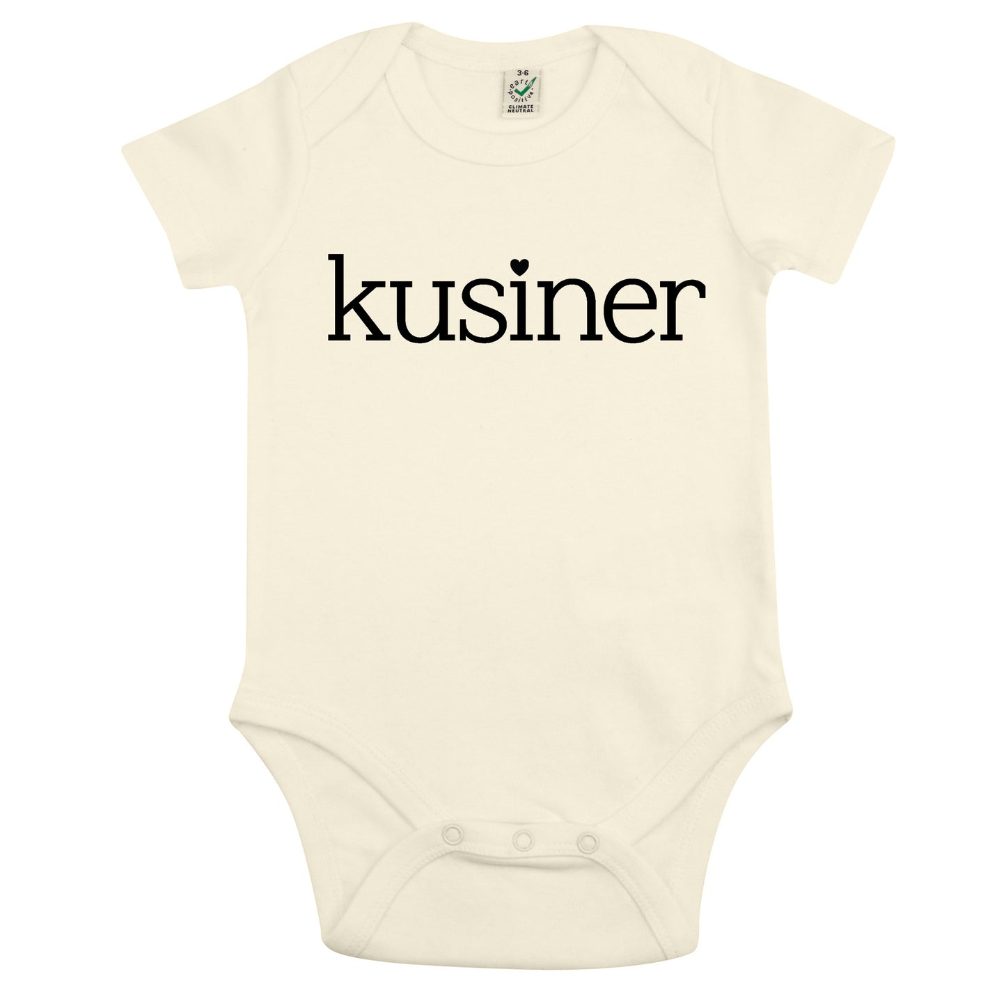 Kusin/Kusiner - Babybody 100 % Ekologisk bomull