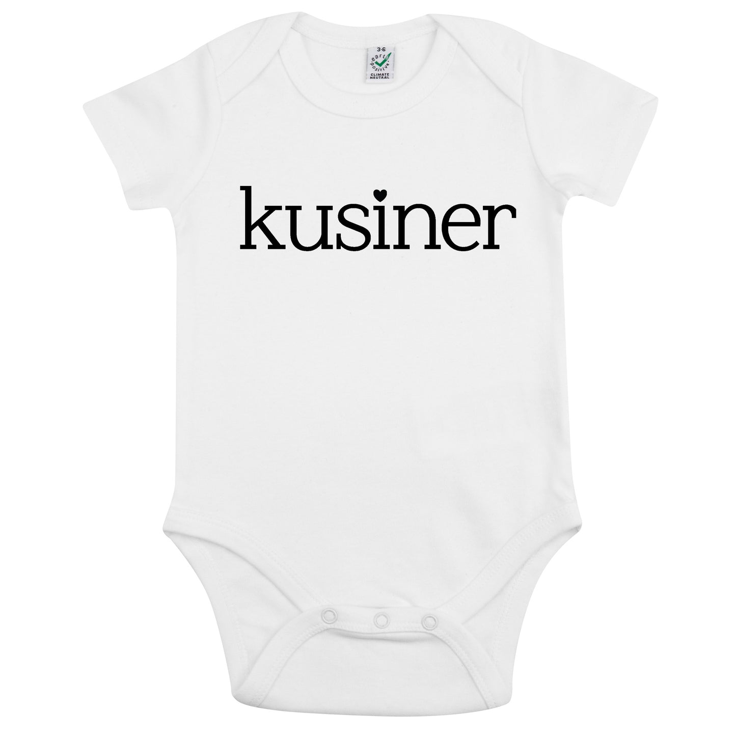 Kusin/Kusiner - Babybody 100 % Ekologisk bomull