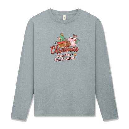 Christmas Calories Don’t Count Långärmad T-shirt Unisex – Perfekt för December