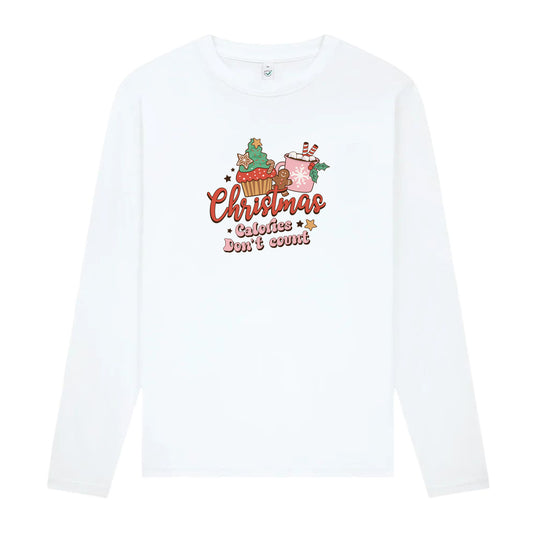 Christmas Calories Don’t Count Långärmad T-shirt Unisex – Perfekt för December