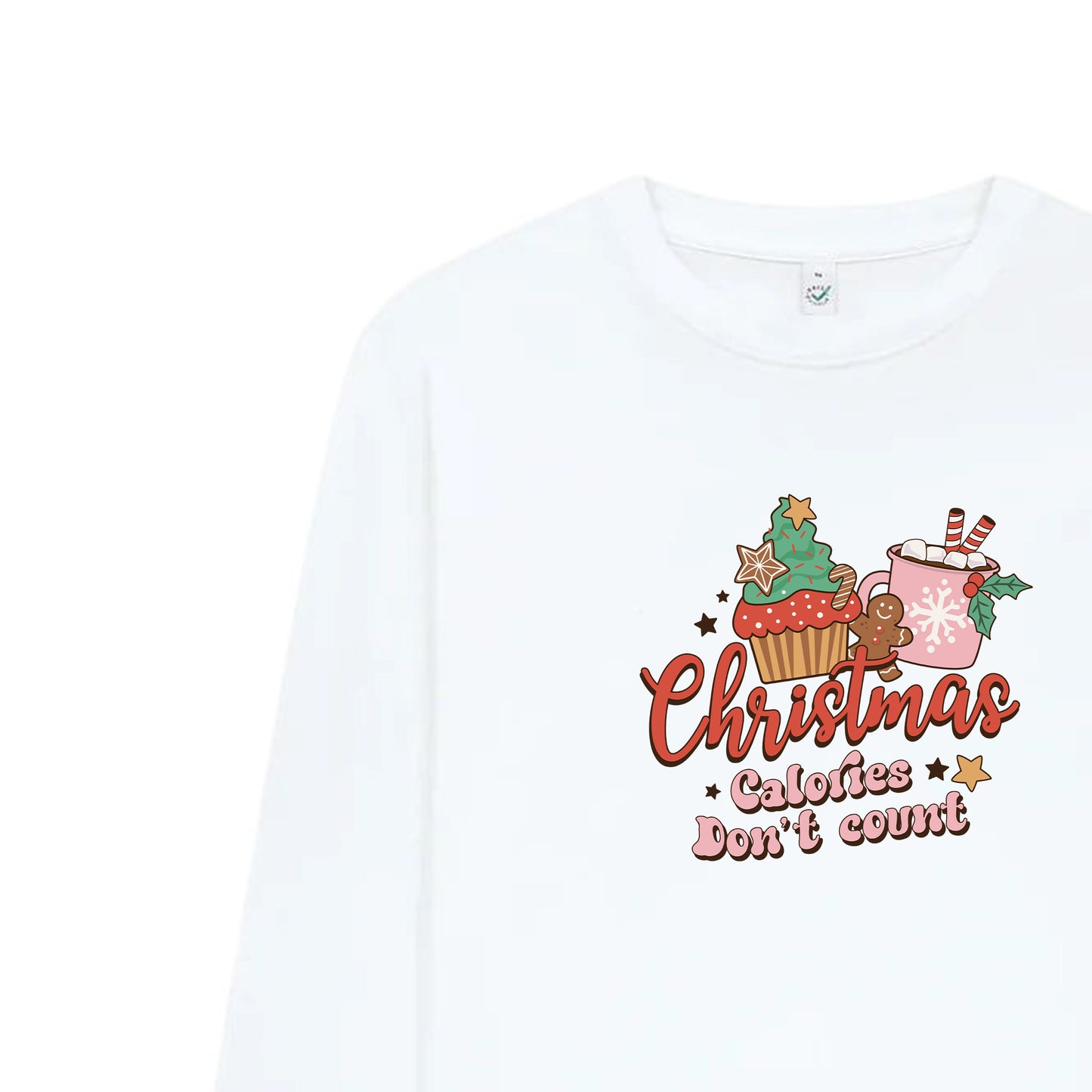 Christmas Calories Don’t Count Långärmad T-shirt Unisex – Perfekt för December