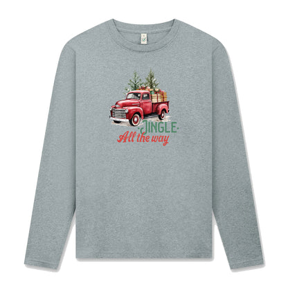 Jingle All The Way Långärmad T-shirt Unisex – Röd Lastbil