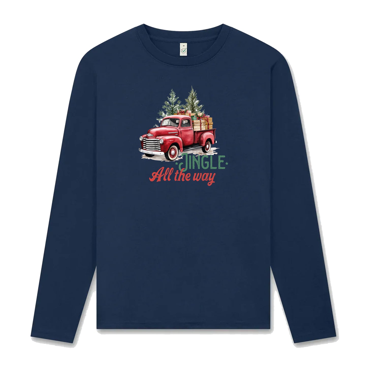 Jingle All The Way Långärmad T-shirt Unisex – Röd Lastbil