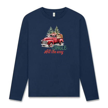 Jingle All The Way Långärmad T-shirt Unisex – Röd Lastbil