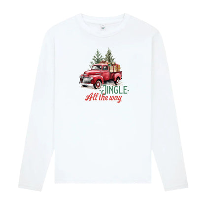 Jingle All The Way Långärmad T-shirt Unisex – Röd Lastbil