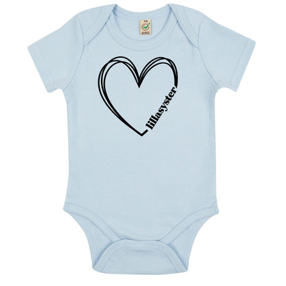 Lillasyster Hjärta Babybody Nyfödd