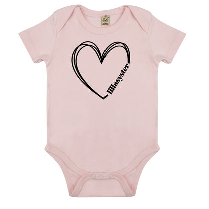 Lillasyster Hjärta Babybody Nyfödd