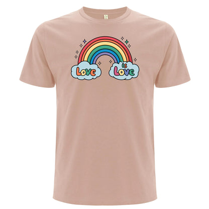 Love is Love – T-shirt med regnbåge (Unisex)-Lovely Text