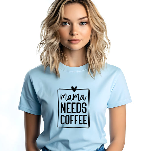 T-shirt för Mamma – Kaffe är Livet-Lovely Text