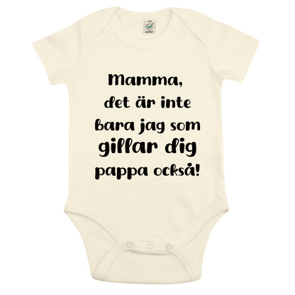 Babybody med kärlekshälsning – från mamma eller pappa