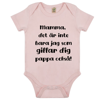 Babybody med kärlekshälsning – från mamma eller pappa
