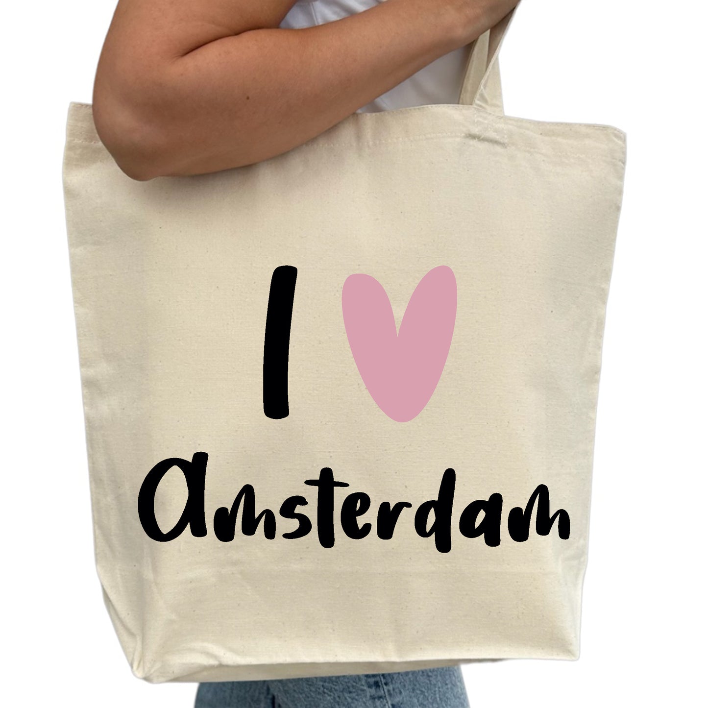I Love Amsterdam Tygpåse