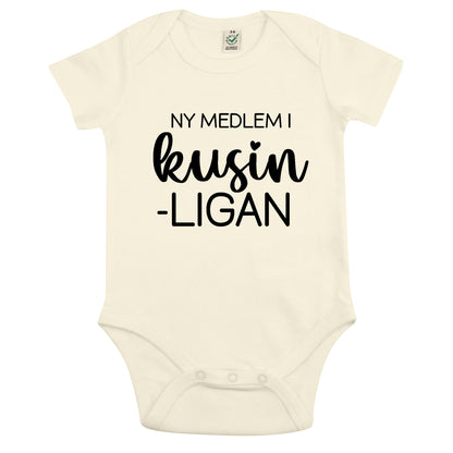 Ny medlem i Kusinligan Babybody 100 % Ekologisk bomull