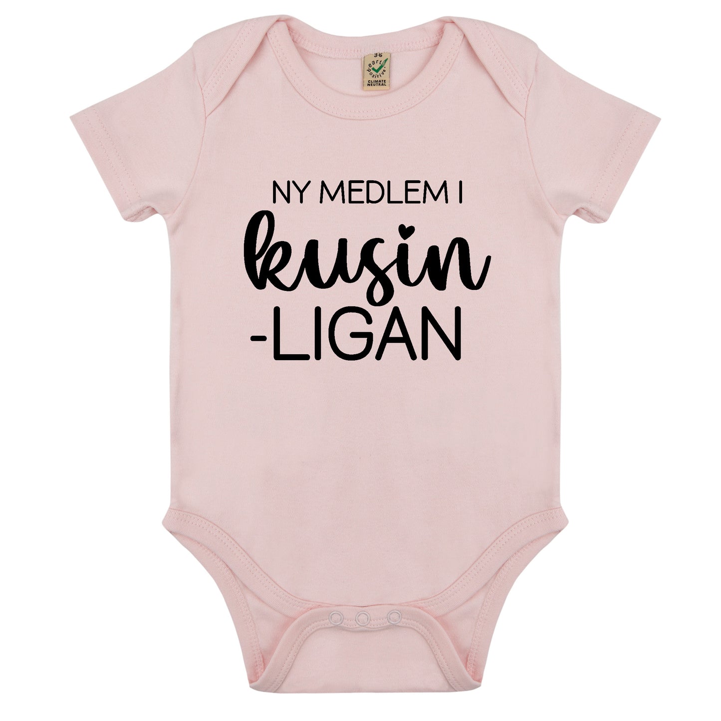 Ny medlem i Kusinligan Babybody 100 % Ekologisk bomull