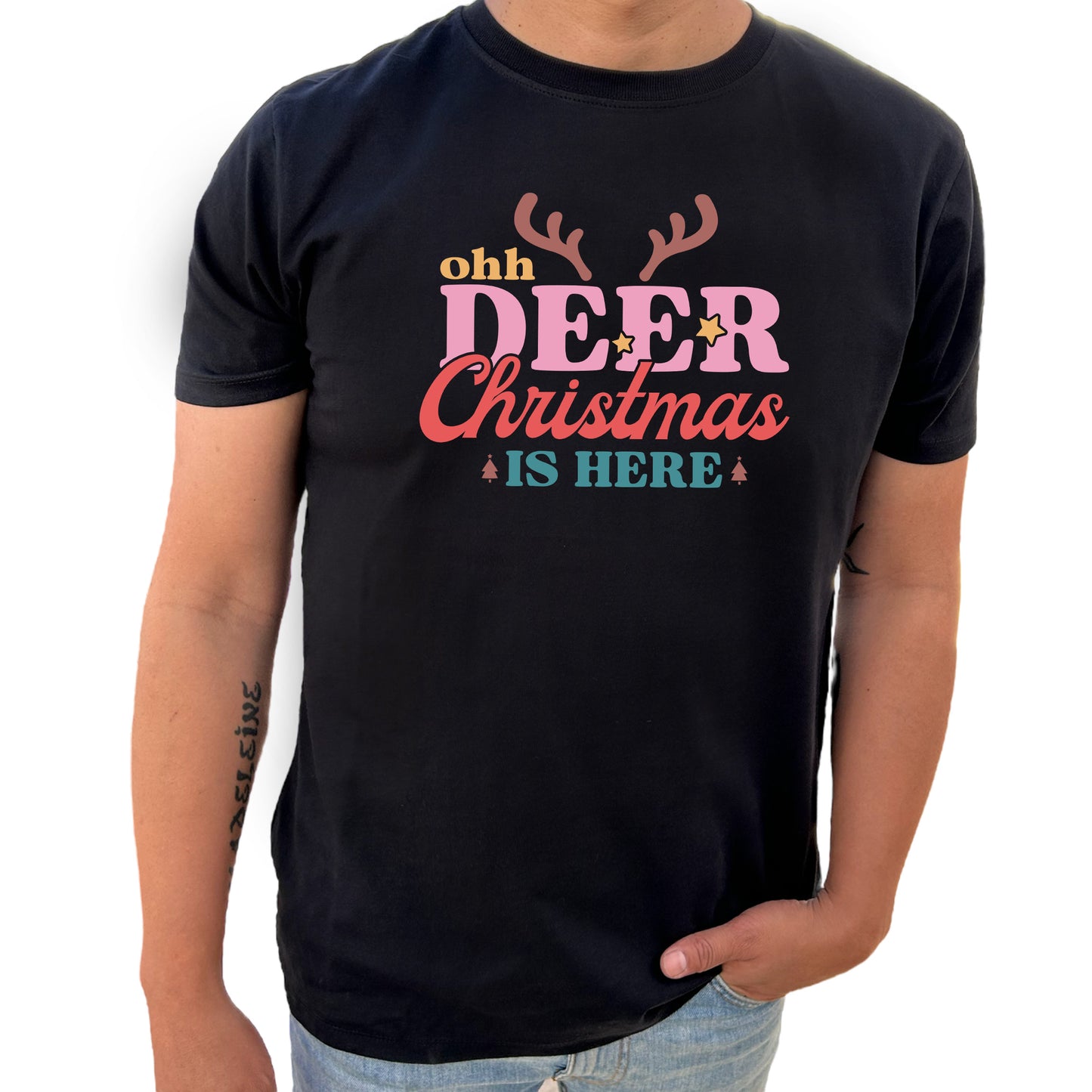 Oh Deer Christmas Is Here Jul T-shirt