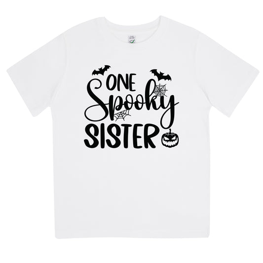 One Spooky Sister Halloween T-shirt Barn-Lovely Text