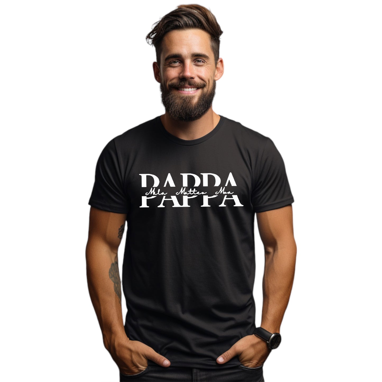 Pappa med Barnens Namn T-shirt