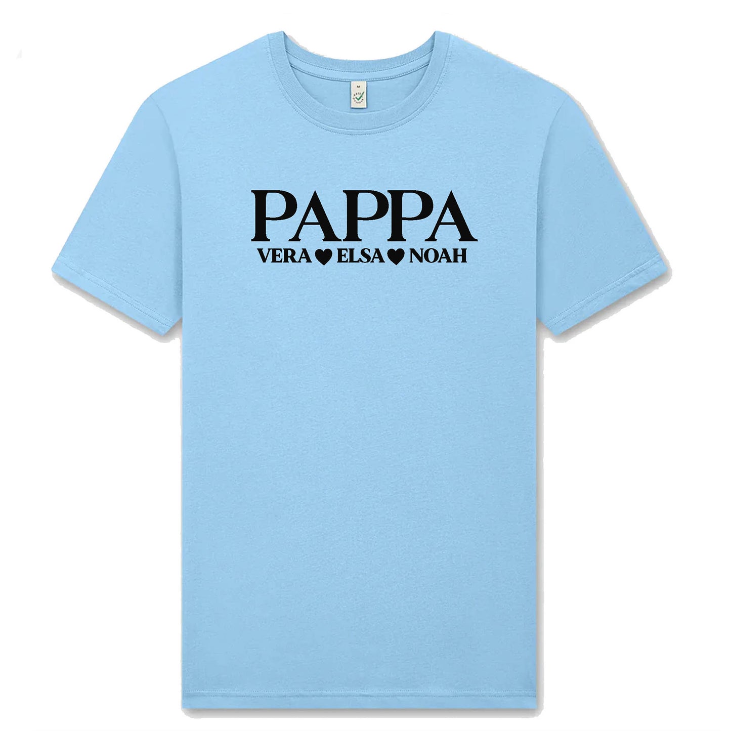 Pappa-tshirt med barnens namn – personlig och kärleksfull