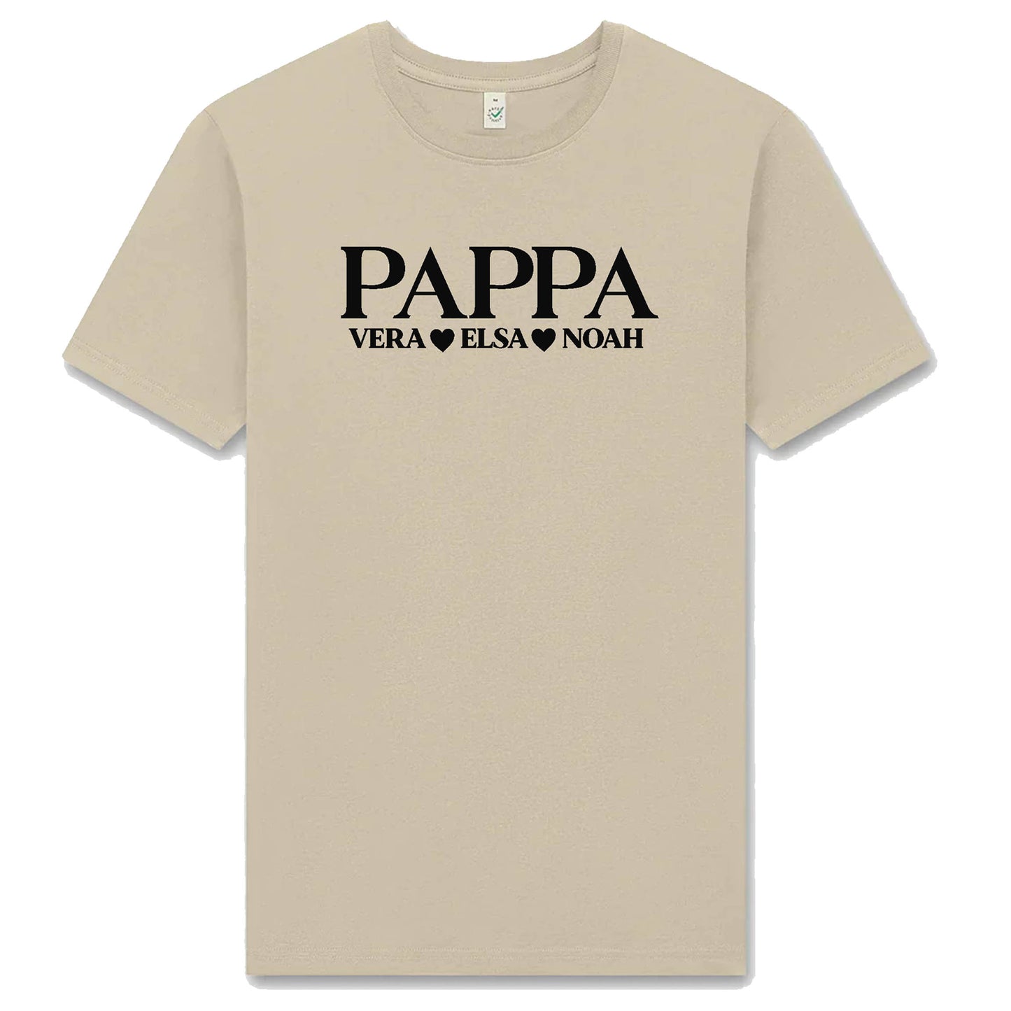 Pappa-tshirt med barnens namn – personlig och kärleksfull