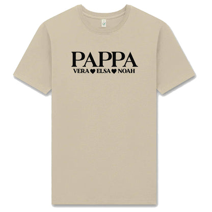 Pappa-tshirt med barnens namn – personlig och kärleksfull