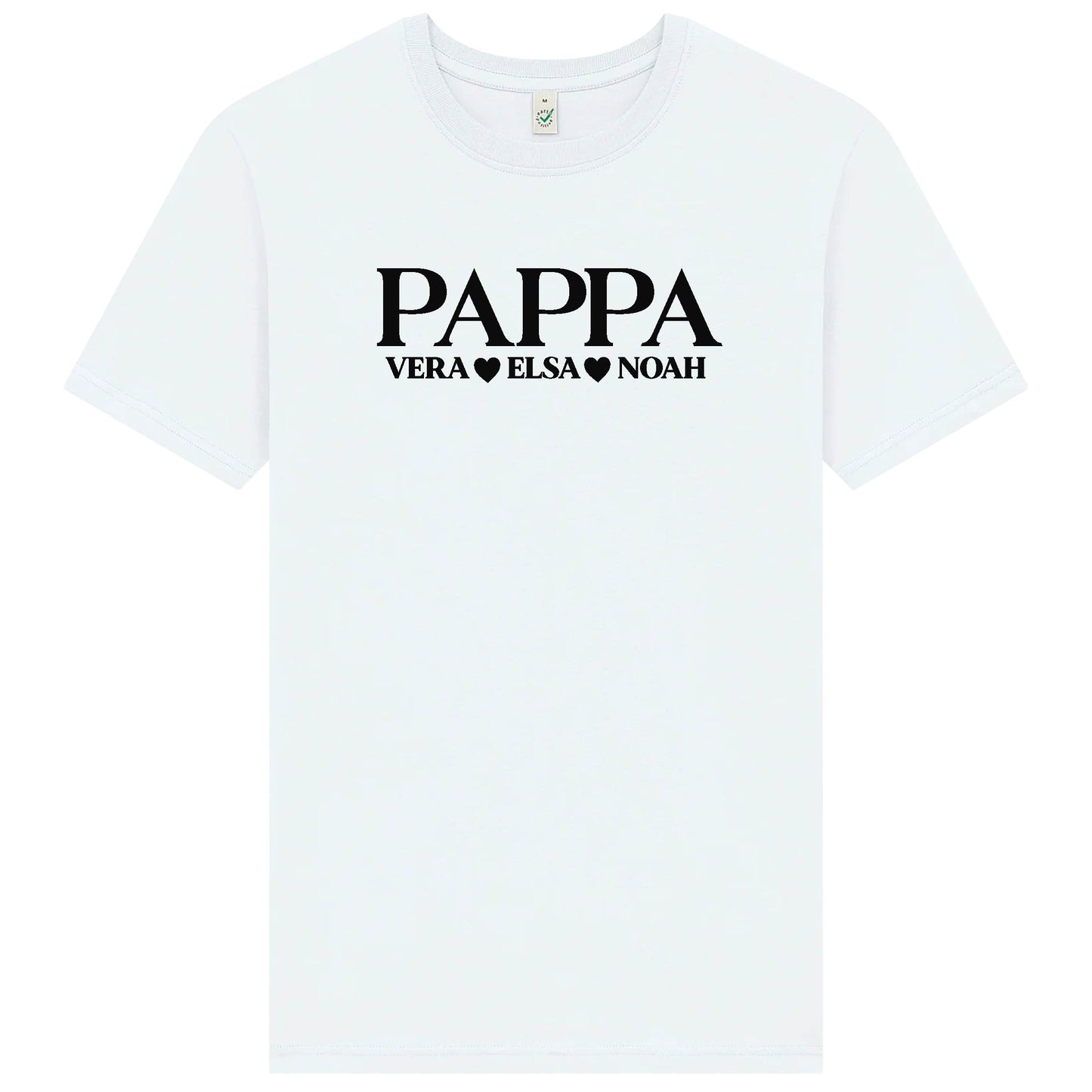 Pappa-tshirt med barnens namn – personlig och kärleksfull