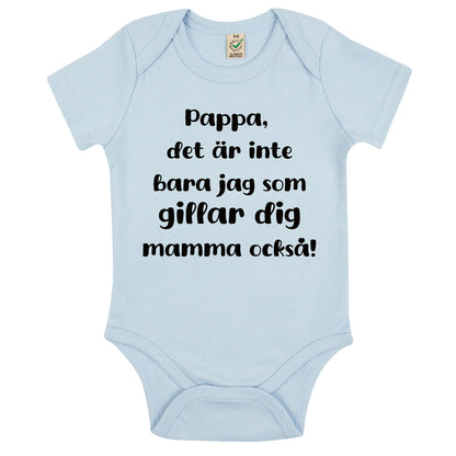 Babybody med kärlekshälsning – från mamma eller pappa