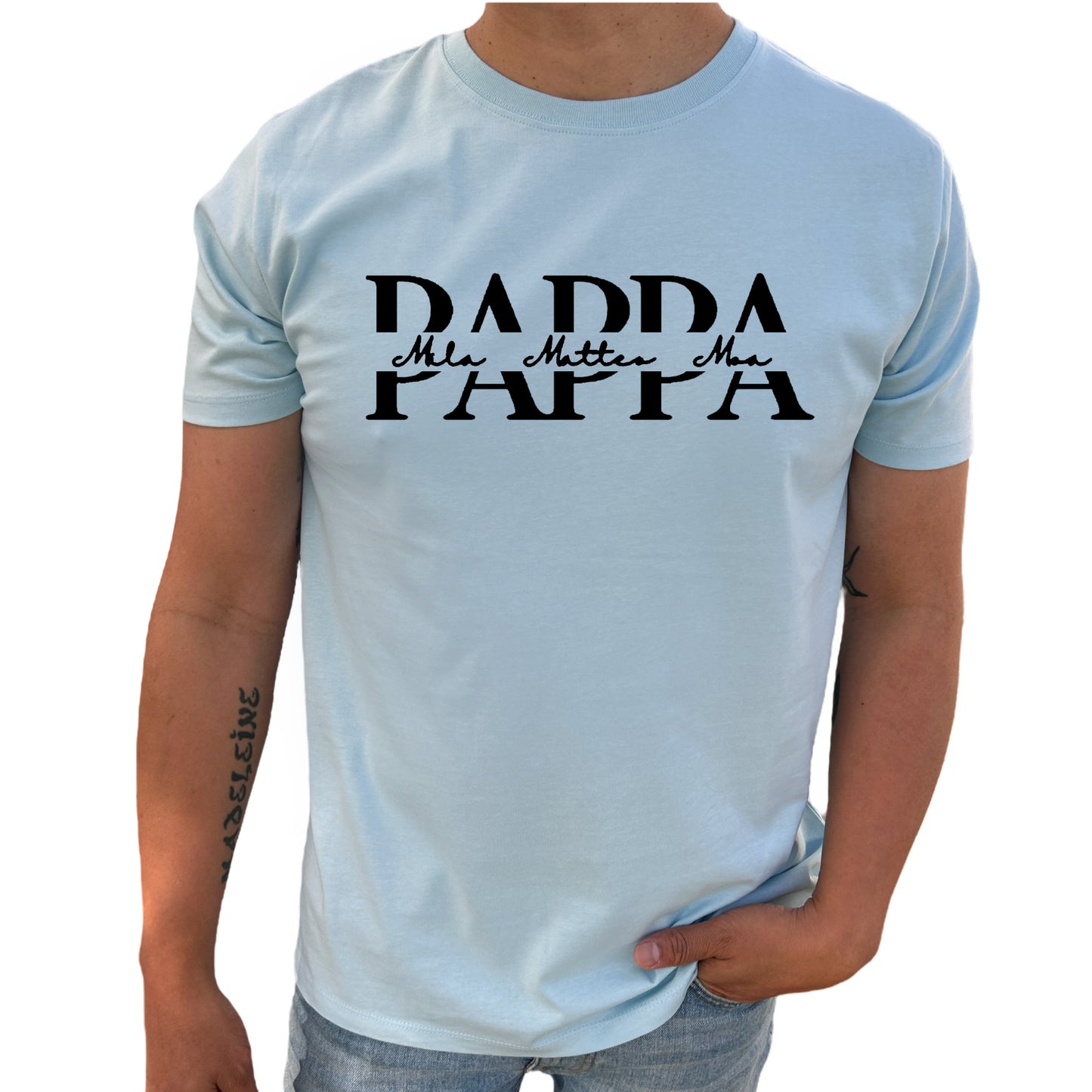 Pappa med Barnens Namn T-shirt