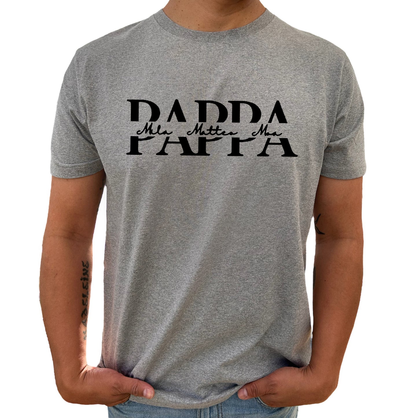 Pappa med Barnens Namn T-shirt