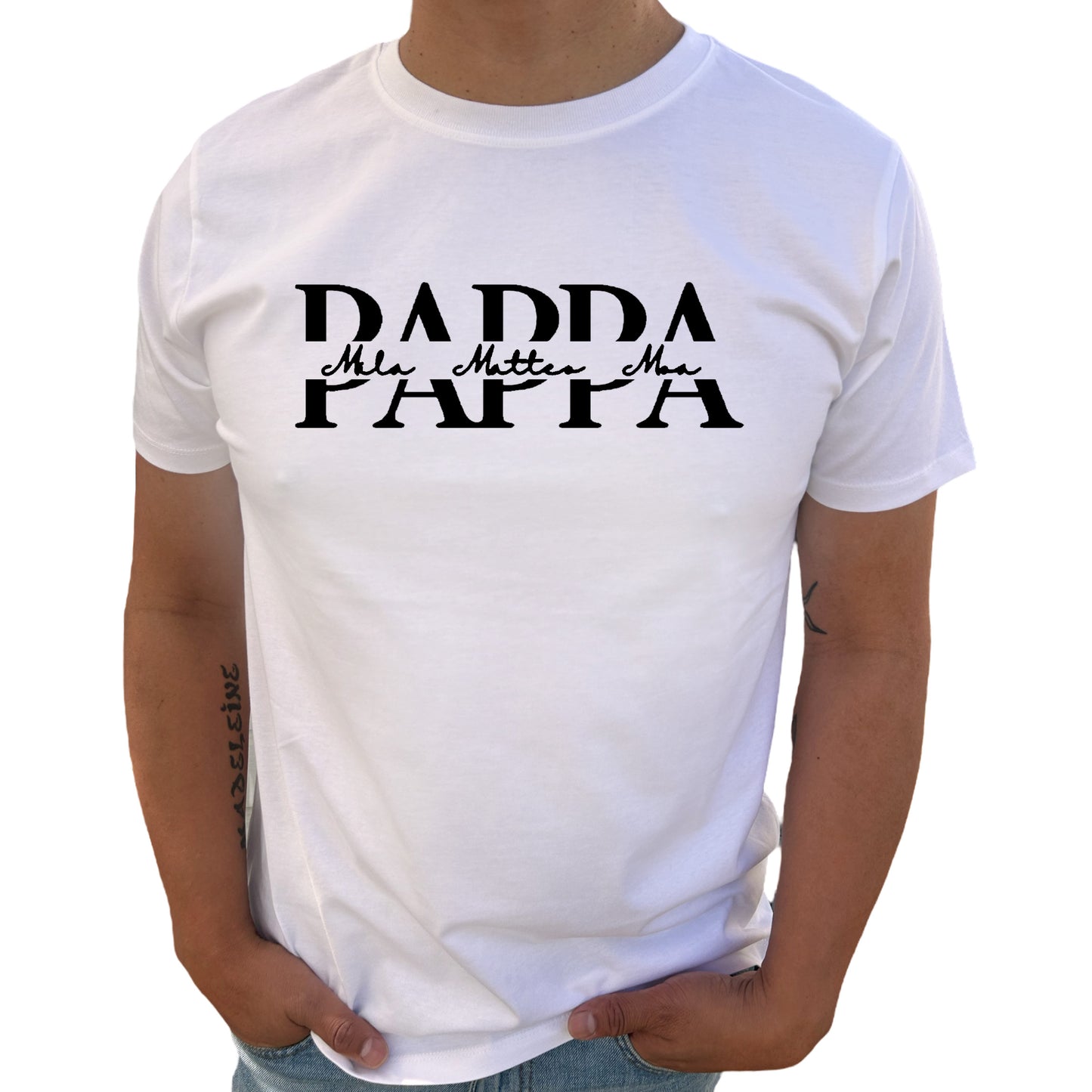 Pappa med Barnens Namn T-shirt