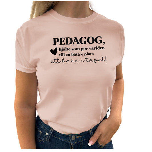 Pedagog/Lärare - Hjälte som världen till en bättre plats - T-shirt Lärare