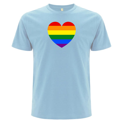 Pridehjärta – T-shirt med regnbågshjärta (Unisex)-Lovely Text