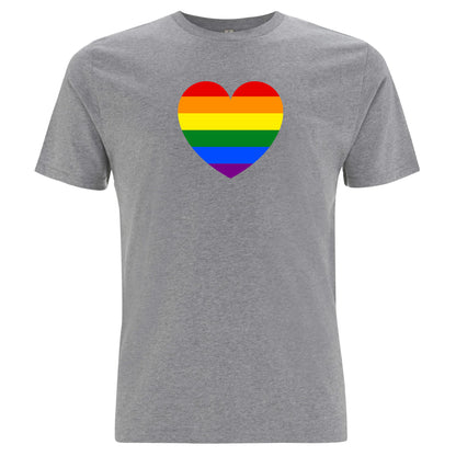 Pridehjärta – T-shirt med regnbågshjärta (Unisex)-Lovely Text