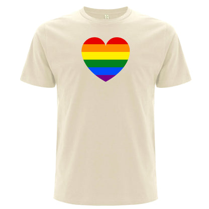 Pridehjärta – T-shirt med regnbågshjärta (Unisex)-Lovely Text