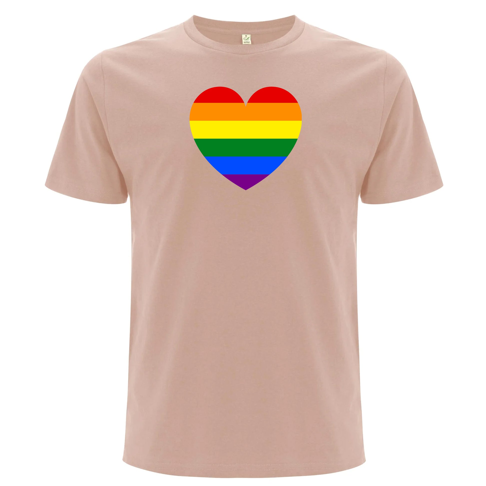 Pridehjärta – T-shirt med regnbågshjärta (Unisex)-Lovely Text