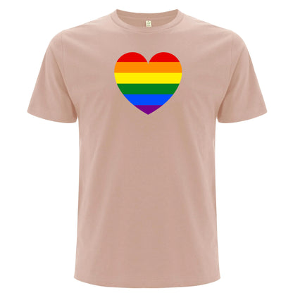 Pridehjärta – T-shirt med regnbågshjärta (Unisex)-Lovely Text