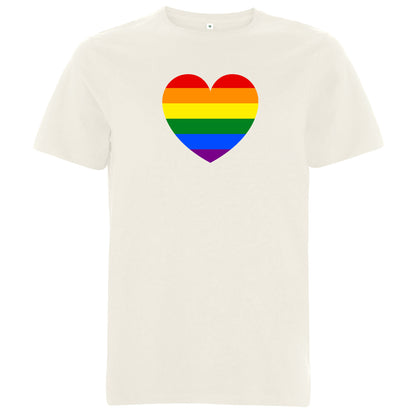 Pridehjärta – T-shirt med regnbågshjärta (Unisex)-Lovely Text