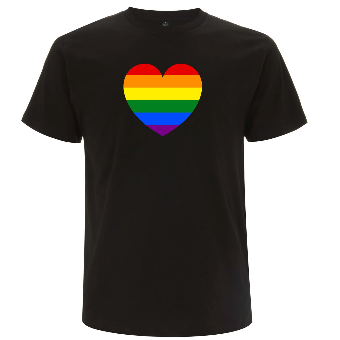 Pridehjärta – T-shirt med regnbågshjärta (Unisex)-Lovely Text