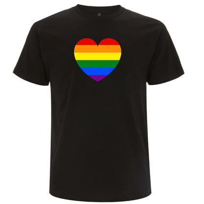 Pridehjärta – T-shirt med regnbågshjärta (Unisex)-Lovely Text