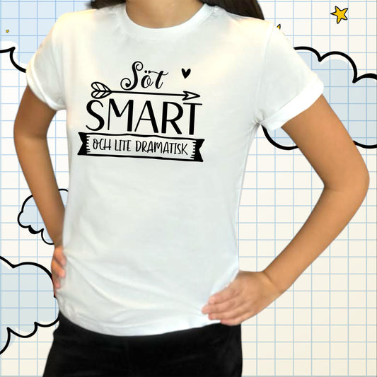 Söt Smart och lite Dramatisk T-shirt Barn