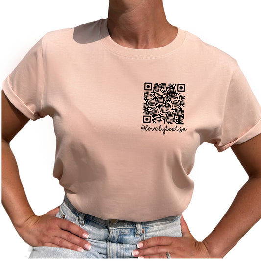 @ QR kod T-shirt-Lovely Text